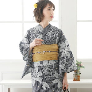 帯 下駄 夏祭り 女の子 セット レトロ 女性 浴衣セット ゆかた 花火大会 浴衣 レトロモダン浴衣 レディース 大人 3点セット 水色 黄 百合 ストライプ 金魚 モダン 兵児帯 フリーサイズ 3点セッ