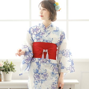大人 浴衣 夏祭り 下駄 浴衣セット セット レトロモダン浴衣 女性 レディース 女の子 花火大会 帯 レトロ ゆかた 4点セット 白 白地 水色 紫 花柄 朝顔 半幅帯 お祭り レトロ 夏 可愛い 和服 フ