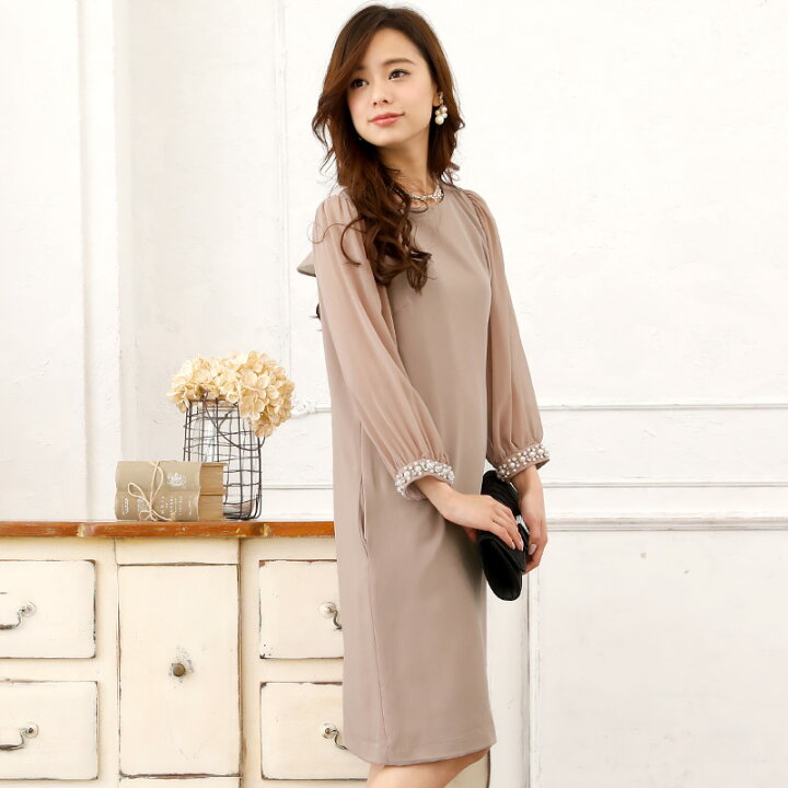 楽天市場 パーティードレス 結婚式 ワンピース ドレス フォーマル お呼ばれ 服 服装 大きいサイズ 大人 上品 成人式 代30代40代 春 夏 秋冬 レディース 二次会 体型カバー 袖あり 袖付き 袖 50代 Aライン 激安 結婚式ドレス 七五三 冬 親族 フォーマルドレス 顔合わせ