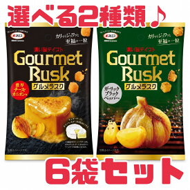 おやつ おつまみ【 グルメラスク 6袋 】選べる 2種類 賞味期限 2026年7月20日 濃い 旨 テイスト ガーリック ブラックペッパー 濃厚 チーズ オニオン メール便 送料無料 お菓子 クラッカー 日本もったいない食品センター エコイート 賞味期限 間近 フードロス 食品ロス 削減
