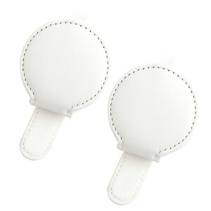 サングラスホルダー 2個セット フック 車 磁石 シンプル メガネホルダー サングラス ホルダー マグネット 収納 サンバイザー メガネ クリップ スタイリッシュ レザー コンパクト ケース ワン