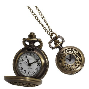 【動画あり】 不思議の国のアリス 懐中時計 アンティーク風 うさぎ ウサギ レディース ネックレス ペンダント 子供 プレゼント PR-ALICLOCK【メール便 送料無料】