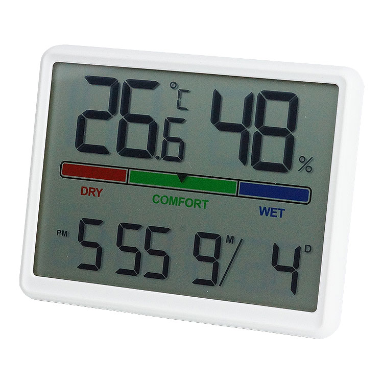 楽天市場】温湿度計 温度計 湿度計 時計 置き時計 デジタル マグネット