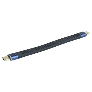 �y���悠��z Type-C �P�[�u�� USB4 PD 240W �}���[�d L�� �X�g���[�g 40Gbps Thunderbolt 3 4 12cm �V���[�g�P�[�u�� �t���b�g 8K60Hz PR-USBC-FT�y���[���� ���������z