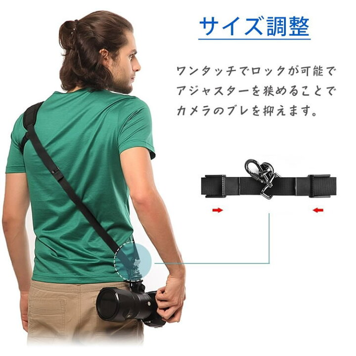 楽天市場 スライドカメラストラップ 速写ストラップ クイックストラップ 斜め掛け 一眼レフ デジカメ 肩パッド 安定性向上 サイズ調節 Pr Focus メール便 送料無料 プランドル楽天市場店
