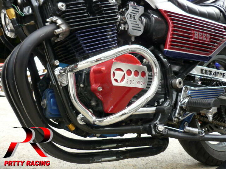 楽天市場】HONDA CBX400F エンジンガード 新品 メッキ マフラー 