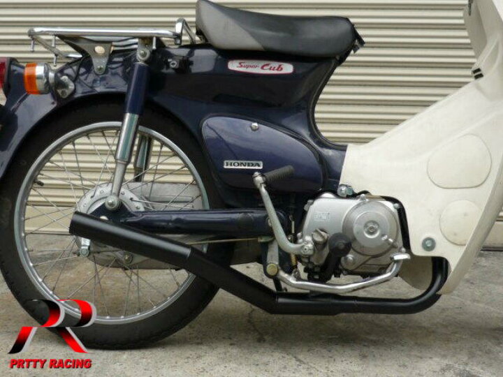 楽天市場】HONDA スーパーカブ PRETTYショート管 黒 マフラー 