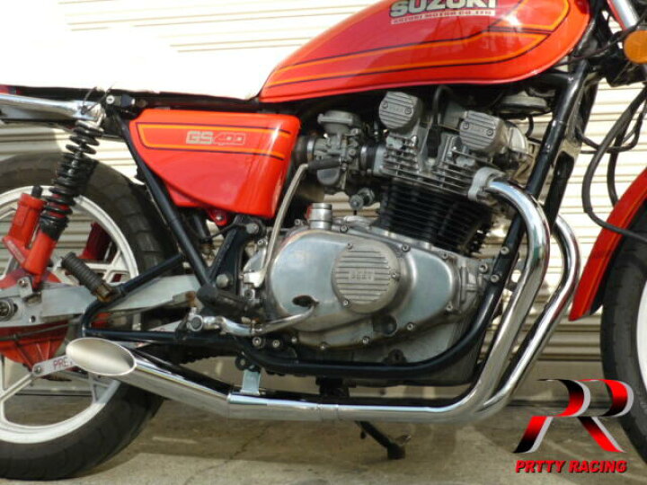 楽天市場】SUZUKI GS400 サイクロン PRETTY メッキ マフラー 
