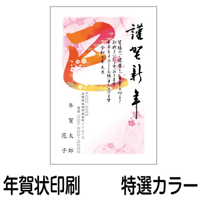 楽天市場 年賀状 印刷 年賀状印刷 厳選デザイン 特選カラー印刷 370枚 年賀状 印刷 年賀状印刷 年賀状 2020 子年 年賀ハガキ 年賀はがき 送料無料 ゆうパケット 格安封筒印刷のバーディー