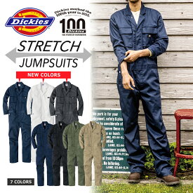 【エントリーでポイント10倍】Dickies ディッキーズ T/Cツナギ D-766 作業着 作業服 オールインワン アメカジ おしゃれ メカニック 整備 車 バイク 農業 アウトドア DIY