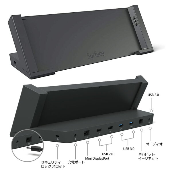 送料無料 Surface Pro  ドック ドッキングステーション Docking Station Model 1664 電源アダプタ付属 Surface Pro3 Surface Pro4 Surface Pro5対応 サーフェスプロ 1ヶ月保証【中古】