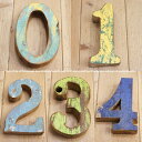 木製 数字 アルファベット 切り文字 オブジェ 『01234』 高さ18c...