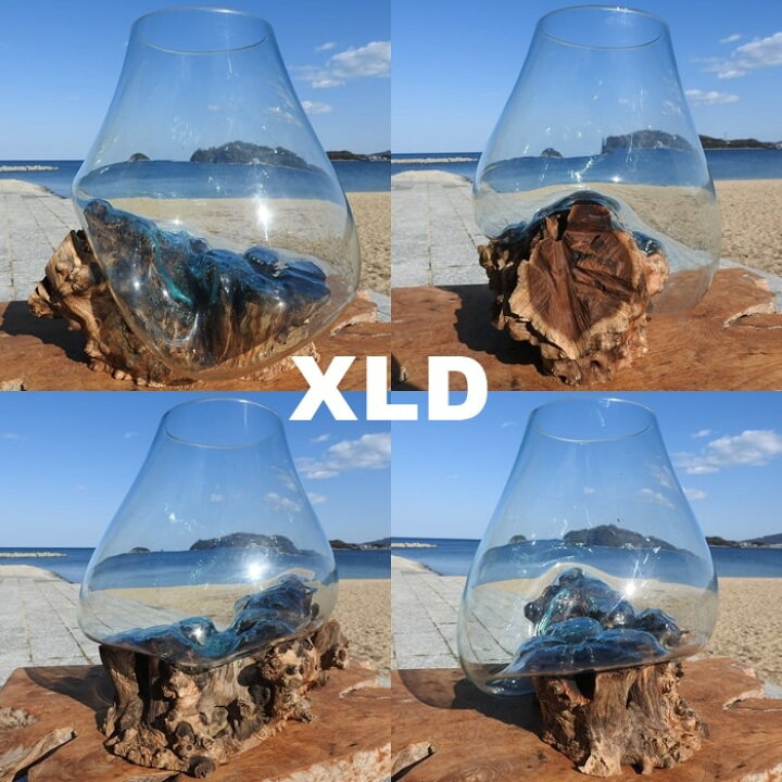 楽天市場 ポイント10倍 選べる 流木ガラス オブジェ 超特大 めっちゃ大きい Xlサイズ 花瓶 アクアリウム テラリウム ビバリウム 苔リウム パルダリウム フラワーポット 金魚鉢 メダカ水槽 バリ島 ポプリ入れ 容器 器 買い回り スーパーセール バリ家具の専門店q Style
