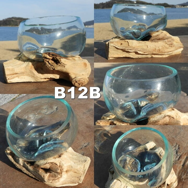 楽天市場】選べる 流木ガラスオブジェ B12 花瓶 アクアリウム 