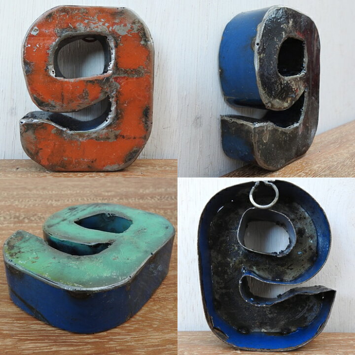 楽天市場】スチール製 数字 ナンバー オブジェ『9』高さ10cm 