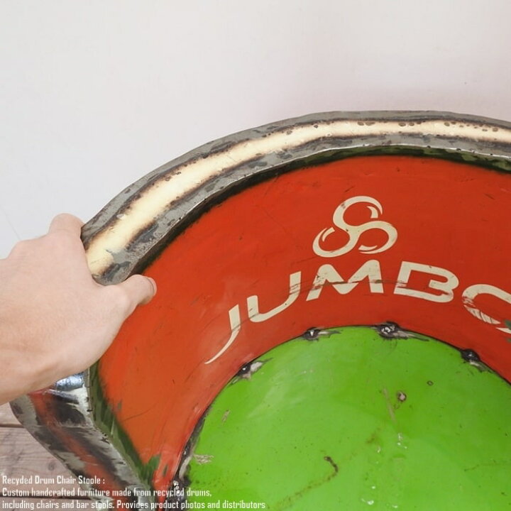 楽天市場】1点物 ドラム缶をリメイクしたチェア1P O 1人掛け スチール 