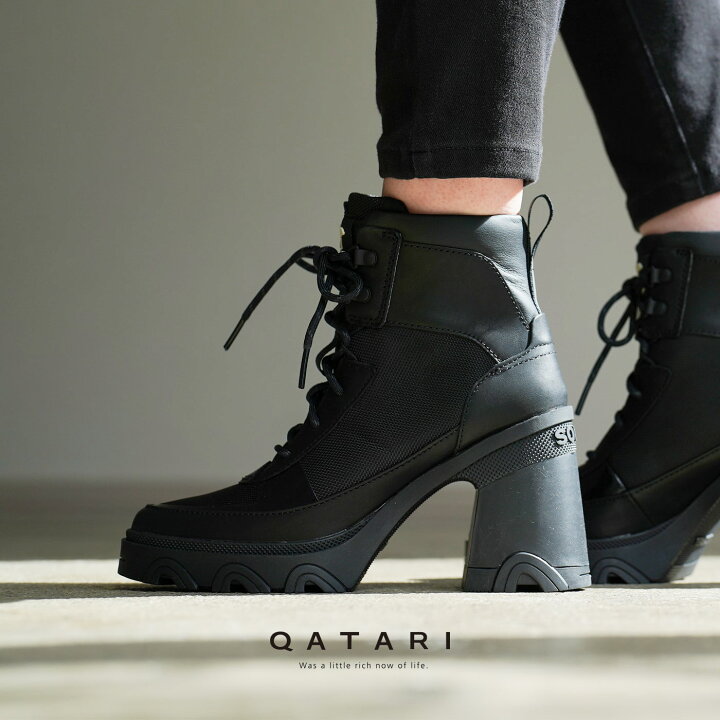 楽天市場 2 11 14 59までポイント10倍 ソレル ブレックス ヒール レース ブラック ノアールsorel Brex Heel Lace Black Noir撥水nl4353 22aw Qatari カタリ
