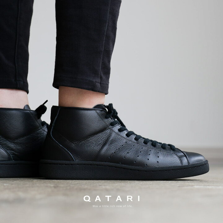 楽天市場 初回のみサイズ交換片道送料無料 パトリック スニーカー レディース メンズ セントパンチハイ ブラックpatrick St Punch H Blk 靴紐通し済 ハイカット レザー 定番モデル Qatari カタリ