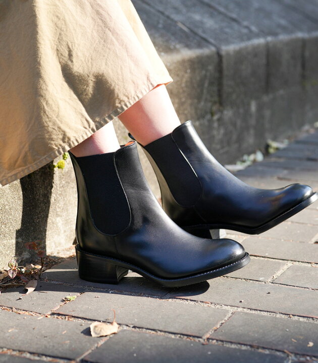 楽天市場】プリュス バイ ショセ サイドゴアブーツ ブラック ブラウン  