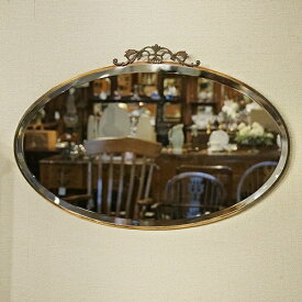 英国イギリスアンティーク家具 吊り鏡 ウォールミラー 壁掛け鏡 チェーン付 A892