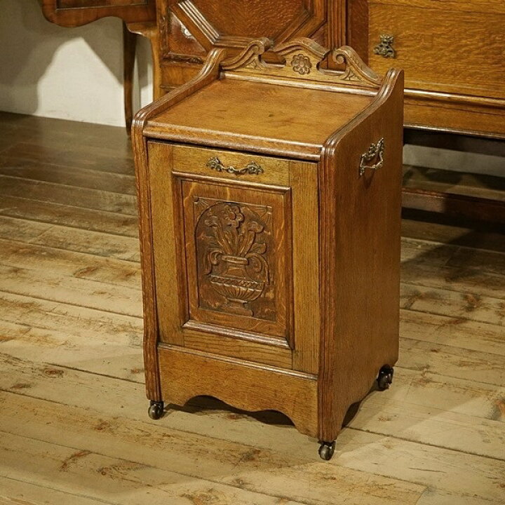 楽天市場】英国アンティーク家具 エドワーディアン コールボックス 