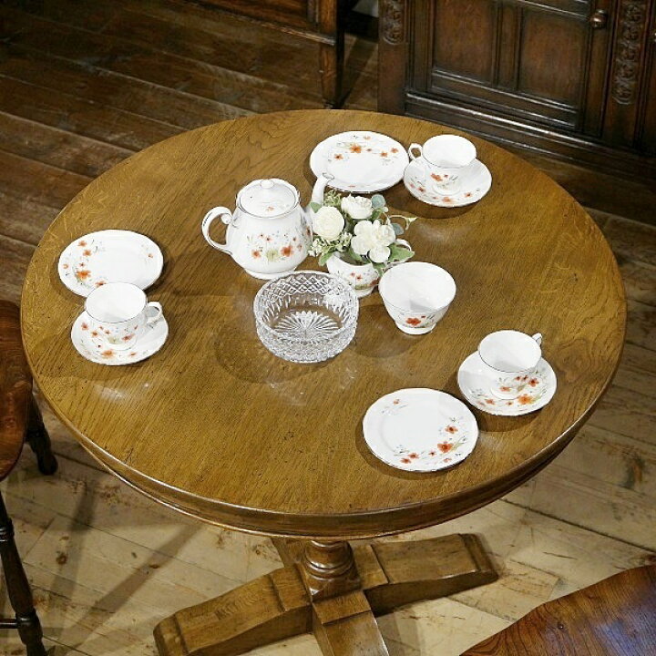 楽天市場】英国アンティーク家具 ラウンドテーブル カフェテーブル 
