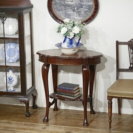 英国イギリスアンティーク家具 オケージョナルテーブル ウインドウテーブル 花台 マホガニー材無垢 猫脚 B560