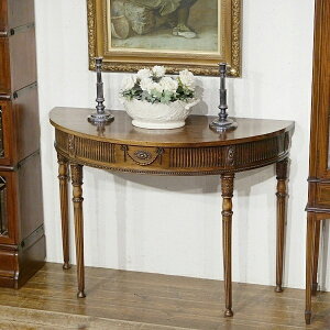 �p���C�M���X�A���e�B�[�N�Ƌ� �����̔������f�~���[�� �R���\�[���e�[�u�� ��107.5cm �L�r �}�z�K�j�[�ޑ����C B580W