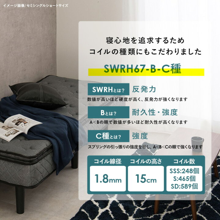 楽天市場】【3/30(日)12時〜☆ポイント5倍】脚付きマットレスベッド 