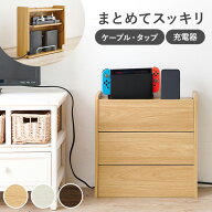 ケーブル収納ボックス 2段タイプ【Tapio】タピオ（ケーブル 収納 まとめる ケーブルボックス おしゃれ 北…