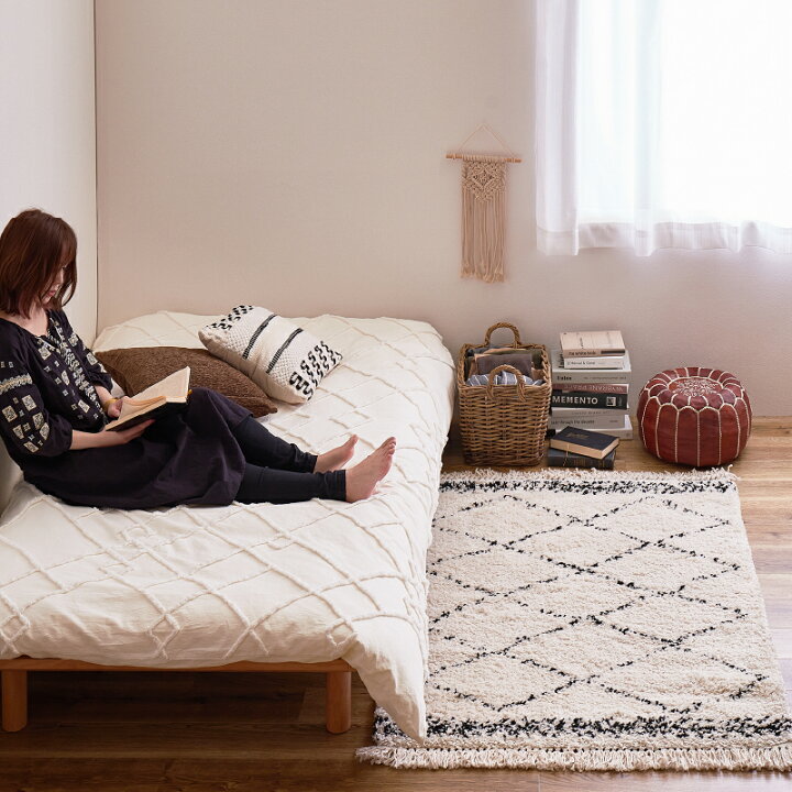 楽天市場】ウィルトン織ラグ BOHO ベニワレン 約100×150cm【約1畳 