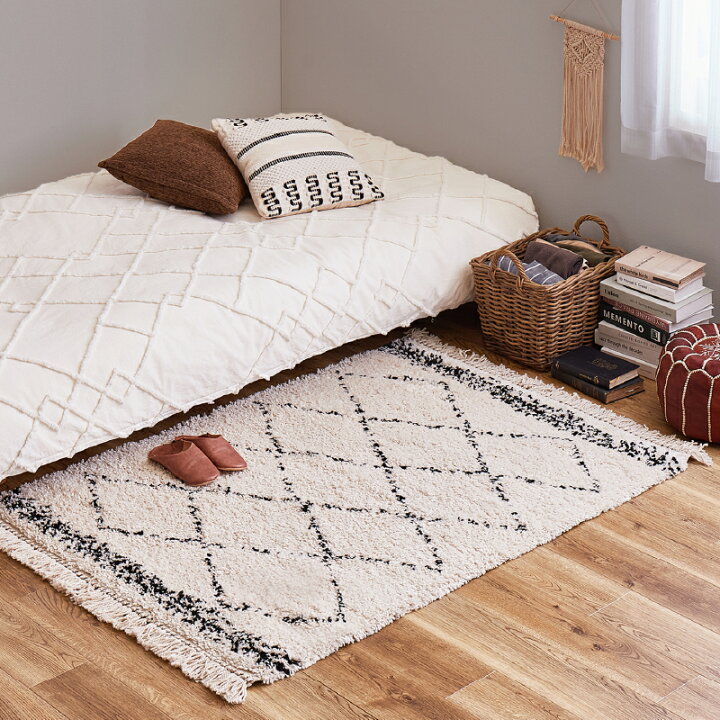 楽天市場】ウィルトン織ラグ BOHO ベニワレン 約100×150cm【約1畳 