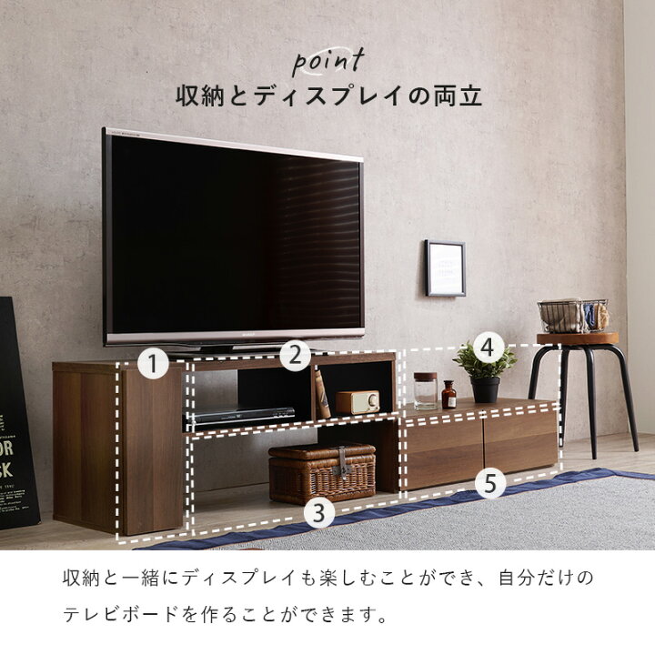 楽天市場】【18〜20日はクーポン有】伸縮TVボード 引き出し収納 幅95 