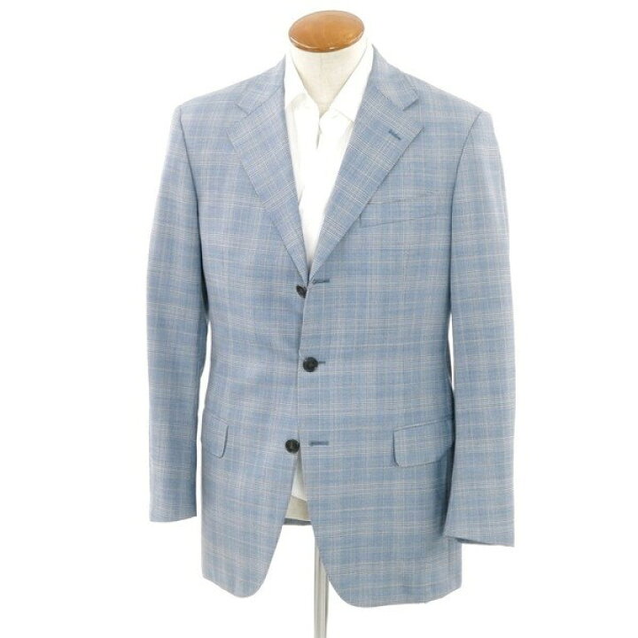 楽天市場】【中古】ベルベスト Belvest ウールシルク チェック 3B 