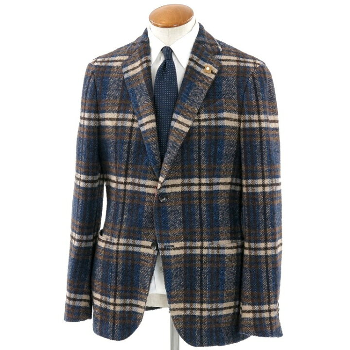 楽天市場】【中古】ラルディーニ LARDINI ツイードウール チェック 3B 