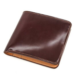 【中古】オオバセイホウ 大峽製鞄 コードバン 2つ折り 財布 チョコブラウン【BRW】【S/S/A/W】【状態ランクB】【メンズ】【19901-956739】【1万円以上送料無料】