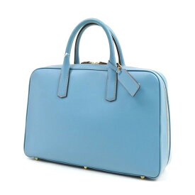 【中古】オオバセイホウ 大峽製鞄 型押しレザー ブリーフケース ライトブルー【W40×H28.5×D11】【BLU】【S/S/A/W】【状態ランクC】【メンズ】【11201-956443】【1万円以上送料無料】