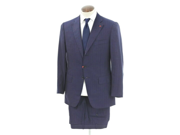 楽天市場】【中古】イザイア ISAIA GREGORY ストライプ super160