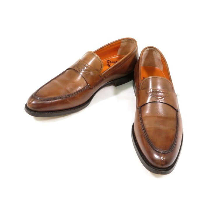 楽天市場】【中古】サントーニ Santoni レザー ローファー ブラウン 
