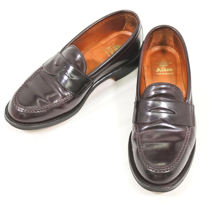 楽天市場】【中古】オールデン ALDEN 986 コードバン ペニーローファー 