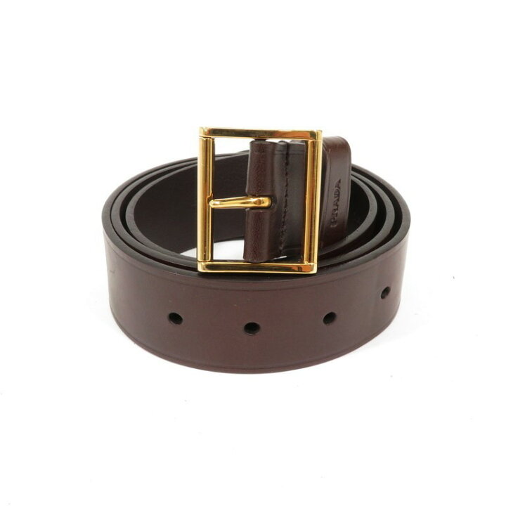楽天市場】【中古】プラダ PRADA レザー ベルト ブラウン【サイズ36/90 