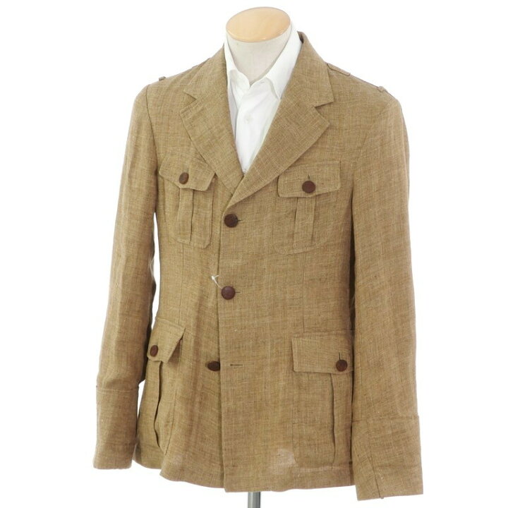 楽天市場】【中古】ラルディーニ LARDINI リネン サファリジャケット 