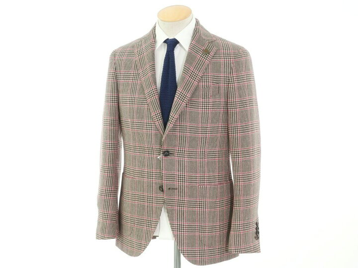 楽天市場】【中古】ラルディーニ LARDINI ウールリネンシルク チェック  