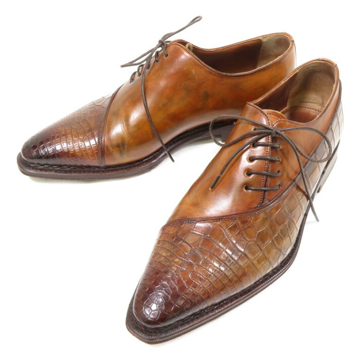 楽天市場】【中古】サントーニ Santoni クロコダイル×カーフ 