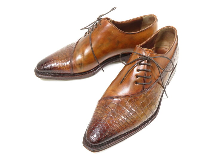 楽天市場】【中古】サントーニ Santoni クロコダイル×カーフ 