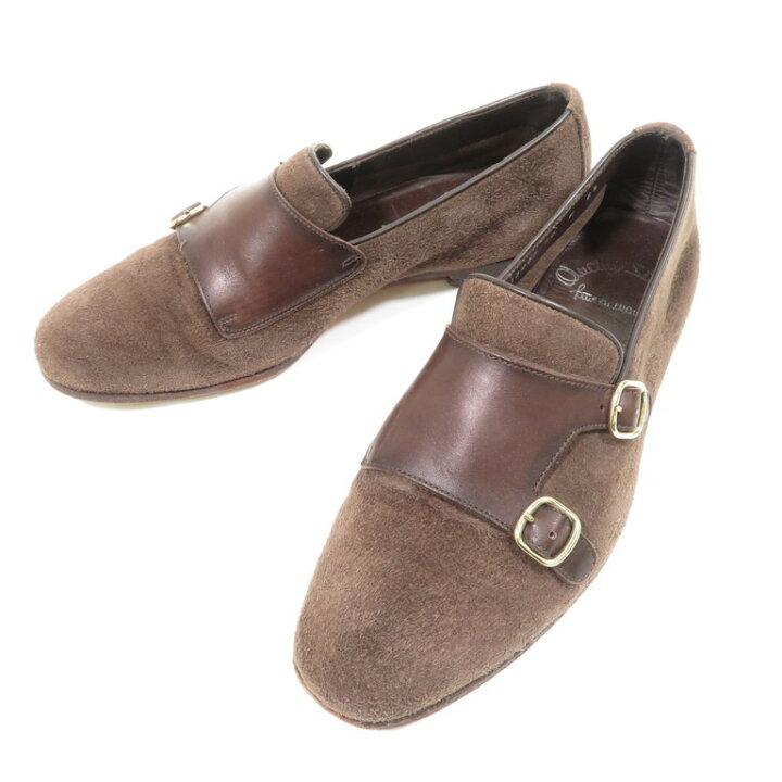 楽天市場】【中古】サントーニ Santoni スエード ダブルモンク 