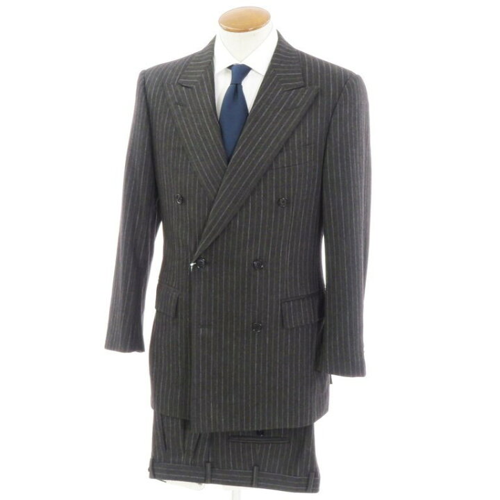 楽天市場】【中古】イザイア ISAIA ウール ストライプ ダブルスーツ 