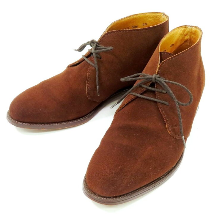 楽天市場】【中古】チーニー CHEANEY スエード チャッカーブーツ 