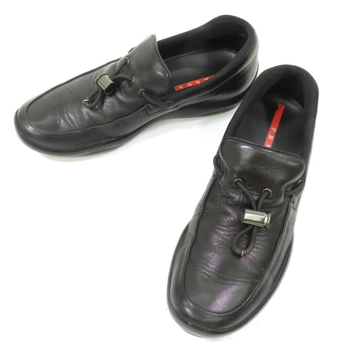 楽天市場】【中古】プラダスポーツ PRADA SPORT レザー ローファー 