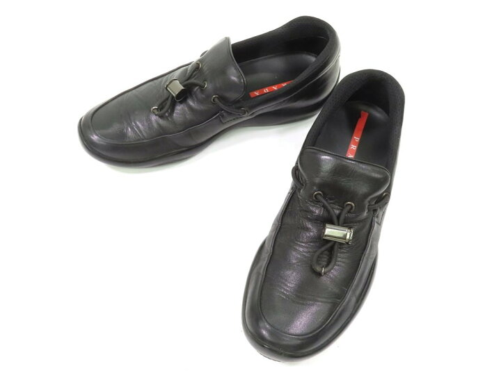 楽天市場】【中古】プラダスポーツ PRADA SPORT レザー ローファー 